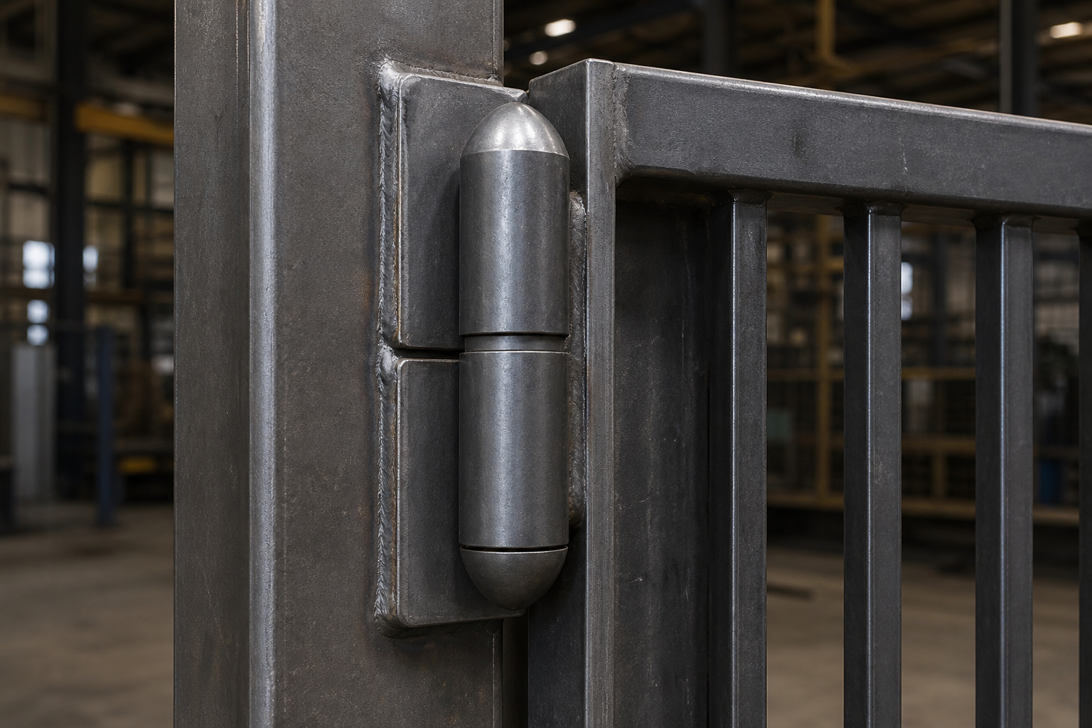 Weld-on gate hardware